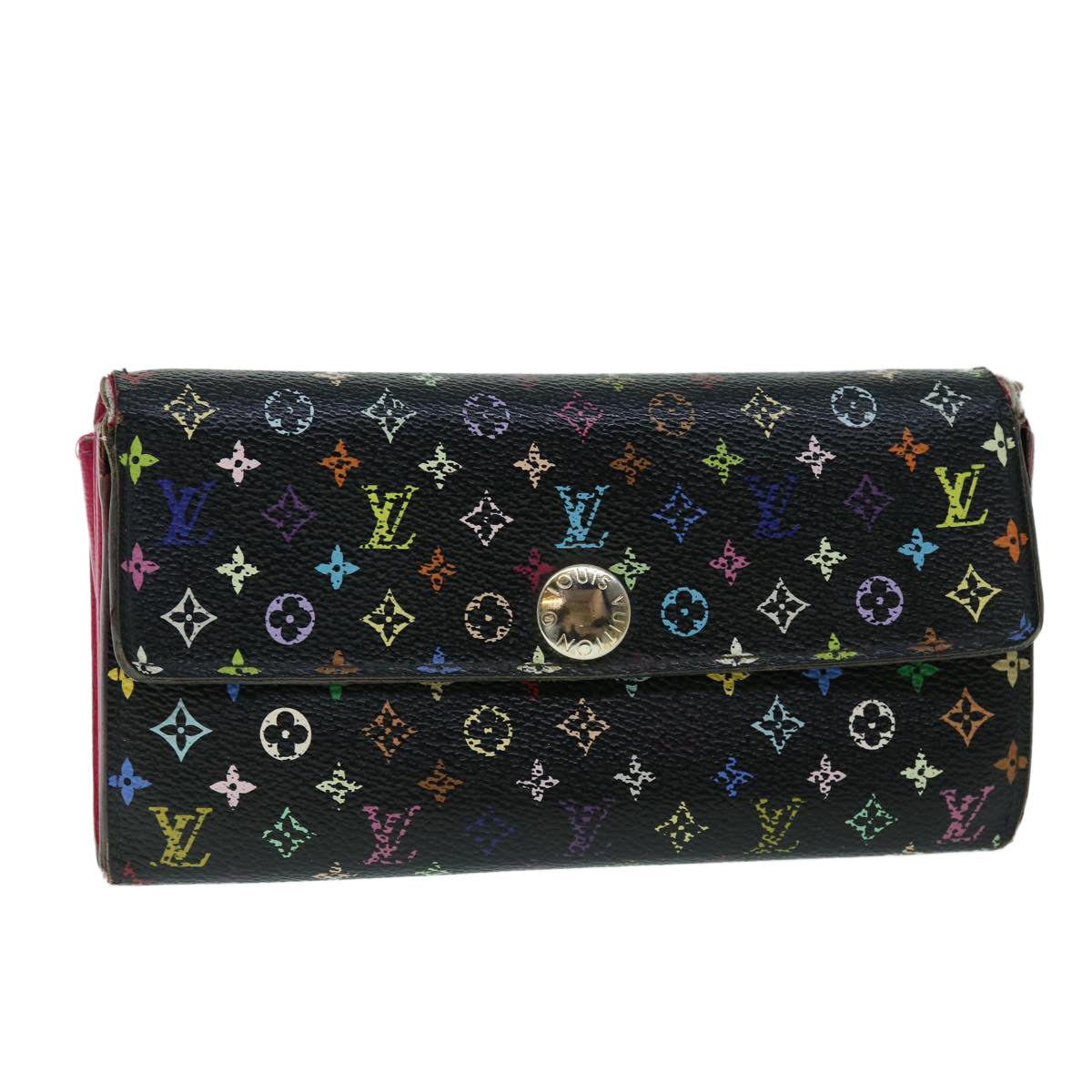 LOUIS VUITTON Monogram Multicolor PortefeuilleSarah Wallet M93747 LV Auth bs8503