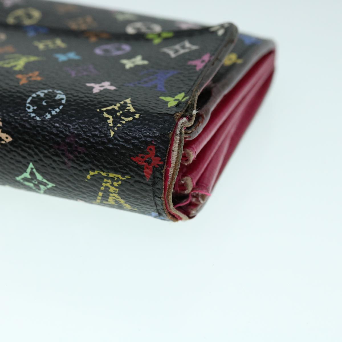 LOUIS VUITTON Monogram Multicolor PortefeuilleSarah Wallet M93747 LV Auth bs8503