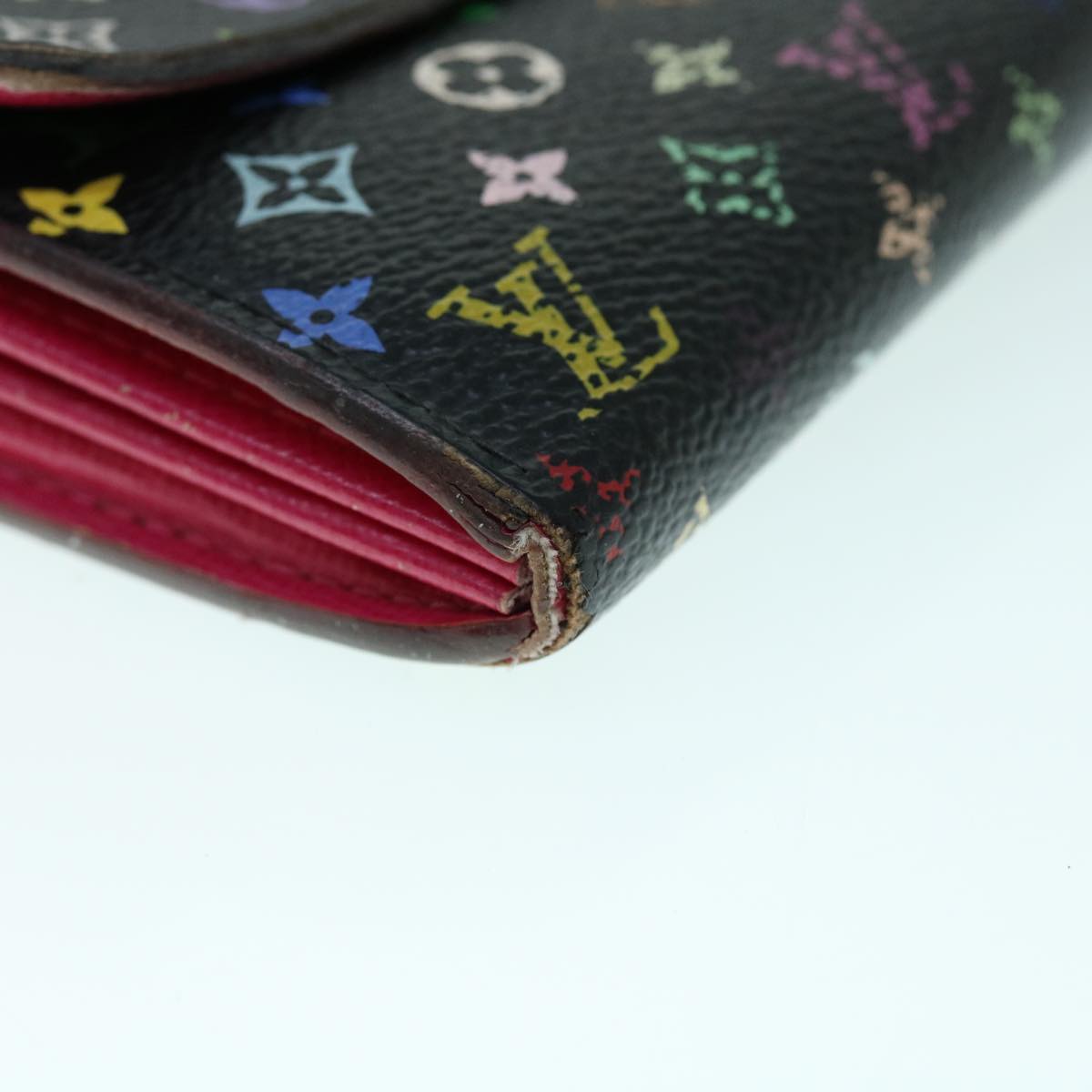 LOUIS VUITTON Monogram Multicolor PortefeuilleSarah Wallet M93747 LV Auth bs8503