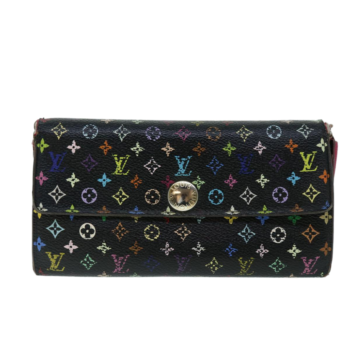 LOUIS VUITTON Monogram Multicolor PortefeuilleSarah Wallet M93747 LV Auth bs8503