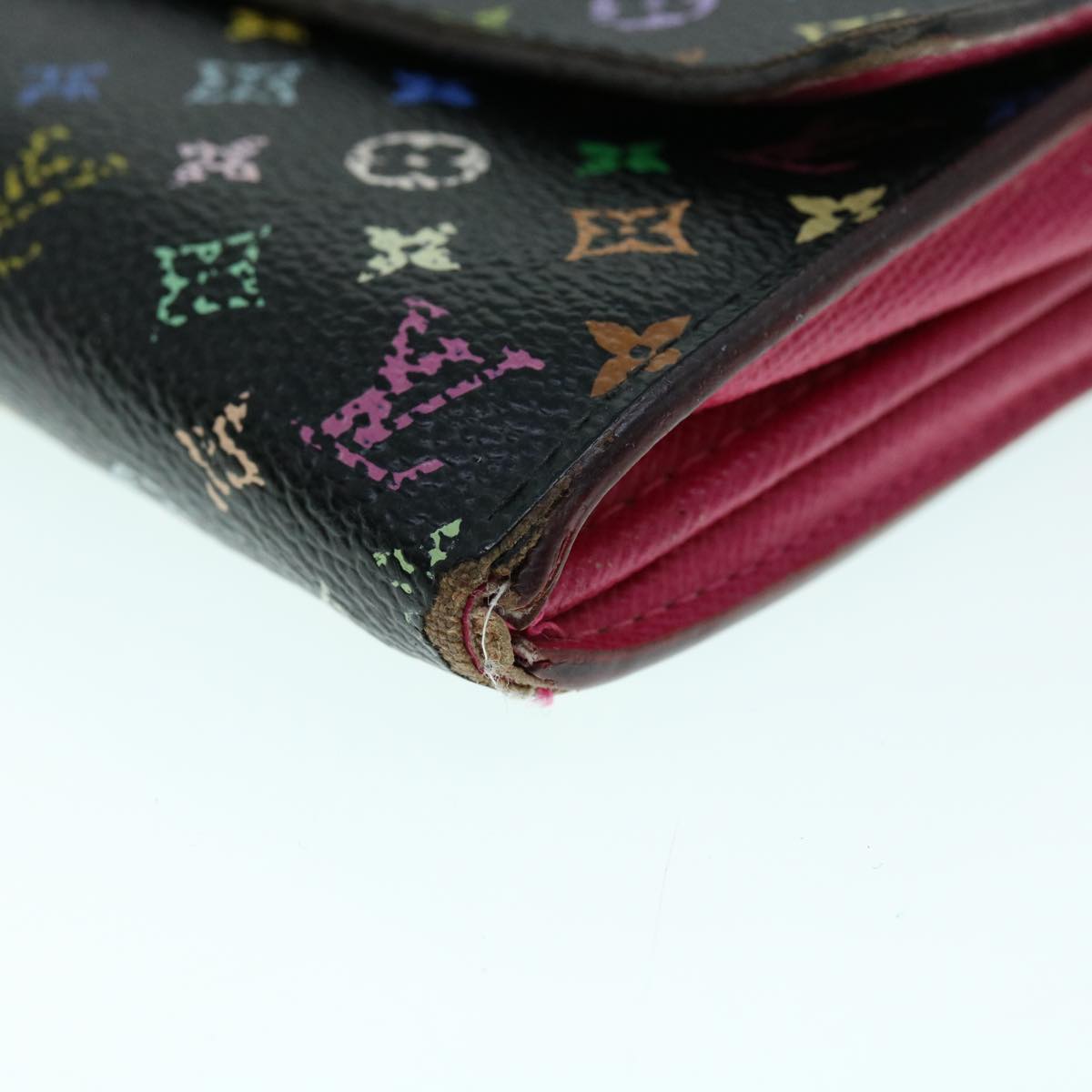 LOUIS VUITTON Monogram Multicolor PortefeuilleSarah Wallet M93747 LV Auth bs8503