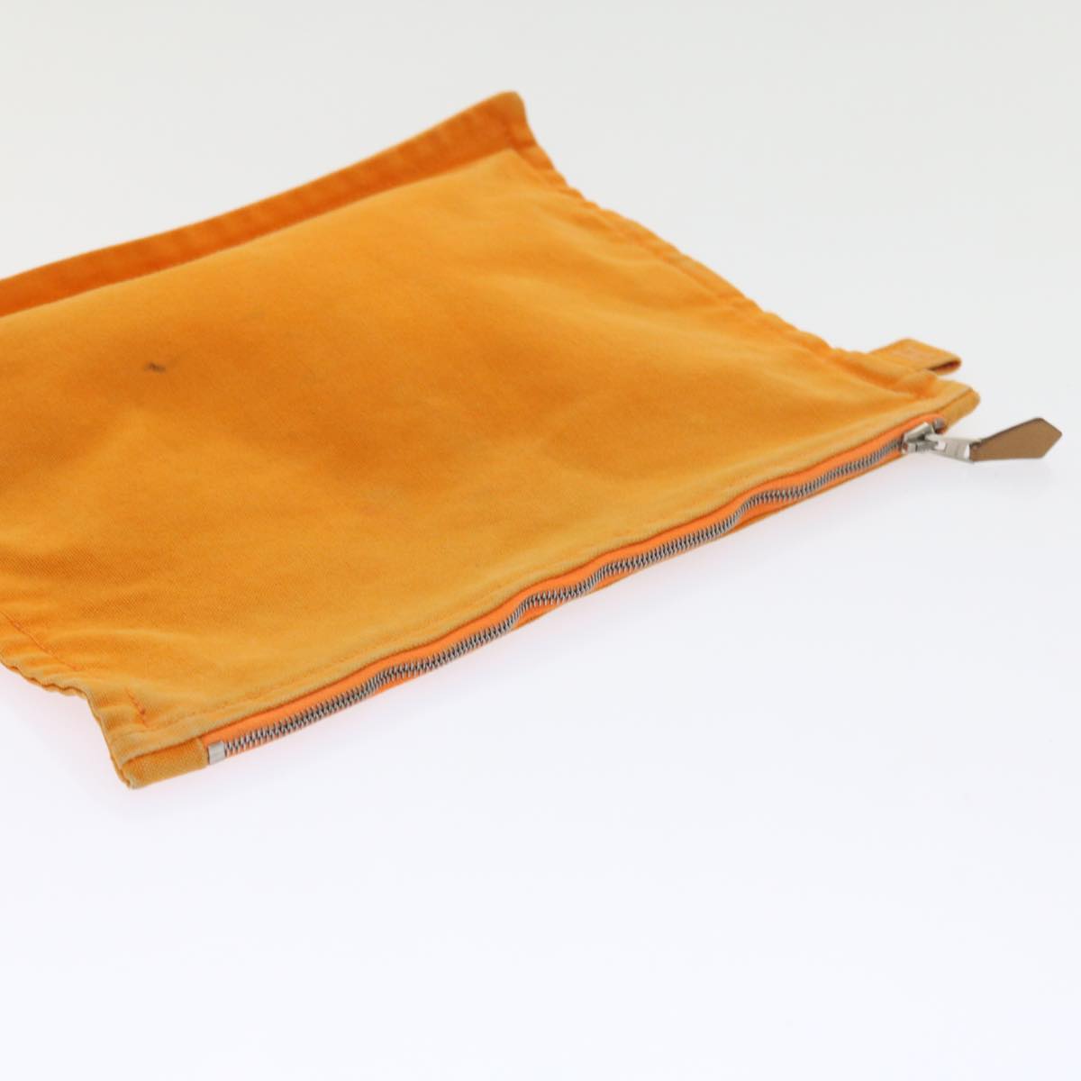 HERMES Large Medium Small Pouch Canvas 3Set Orange Auth bs8593