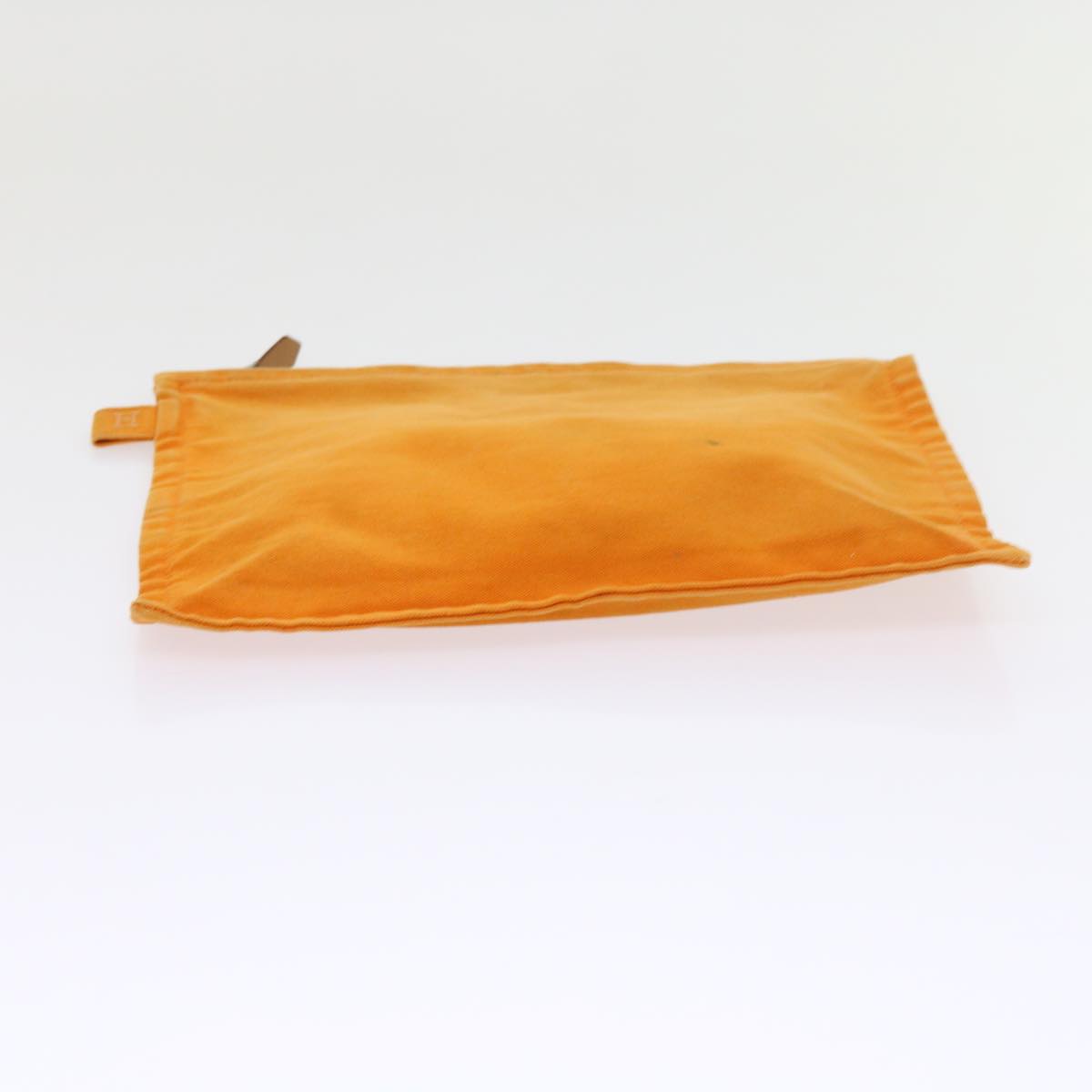 HERMES Large Medium Small Pouch Canvas 3Set Orange Auth bs8593