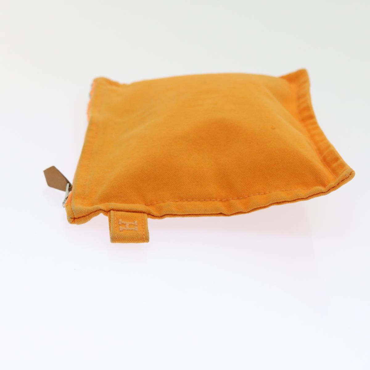 HERMES Large Medium Small Pouch Canvas 3Set Orange Auth bs8593