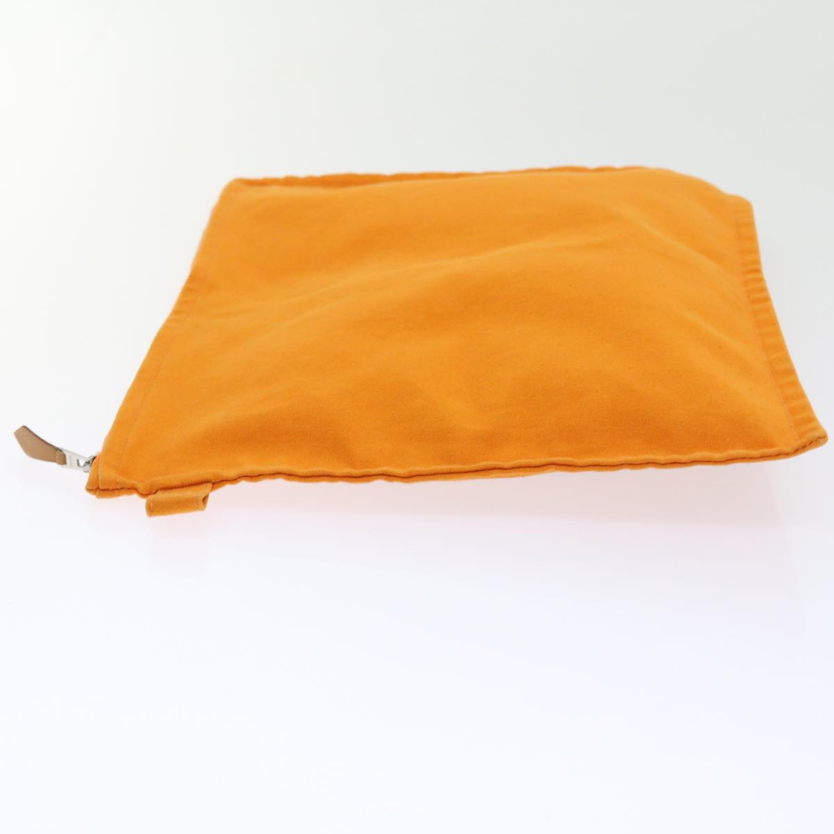 HERMES Large Medium Small Pouch Canvas 3Set Orange Auth bs8593