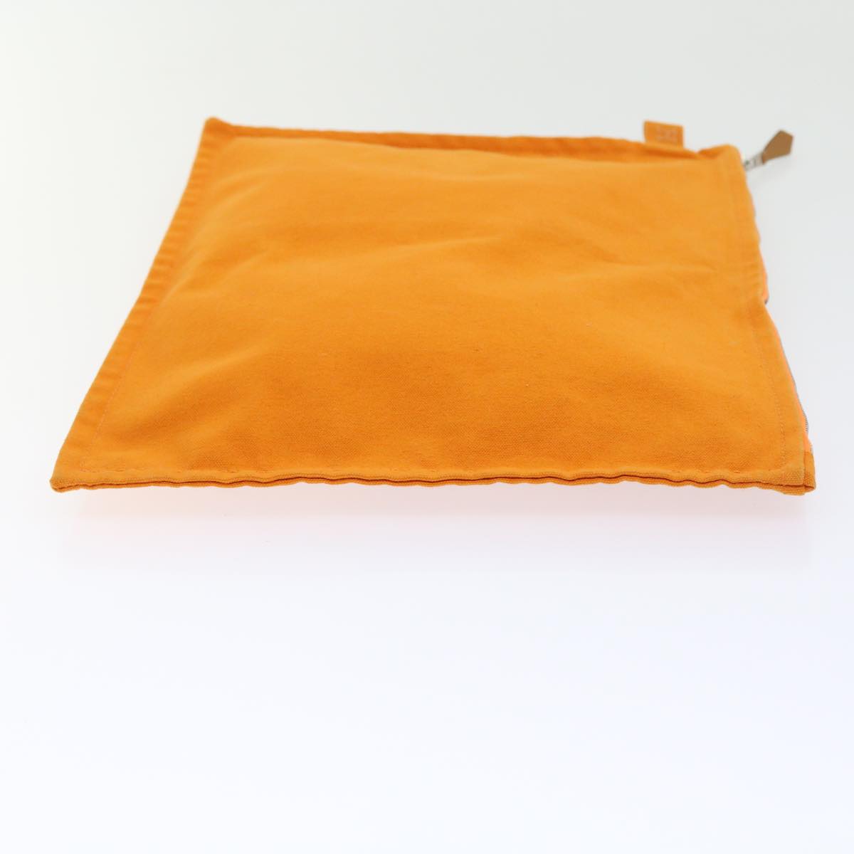 HERMES Large Medium Small Pouch Canvas 3Set Orange Auth bs8593