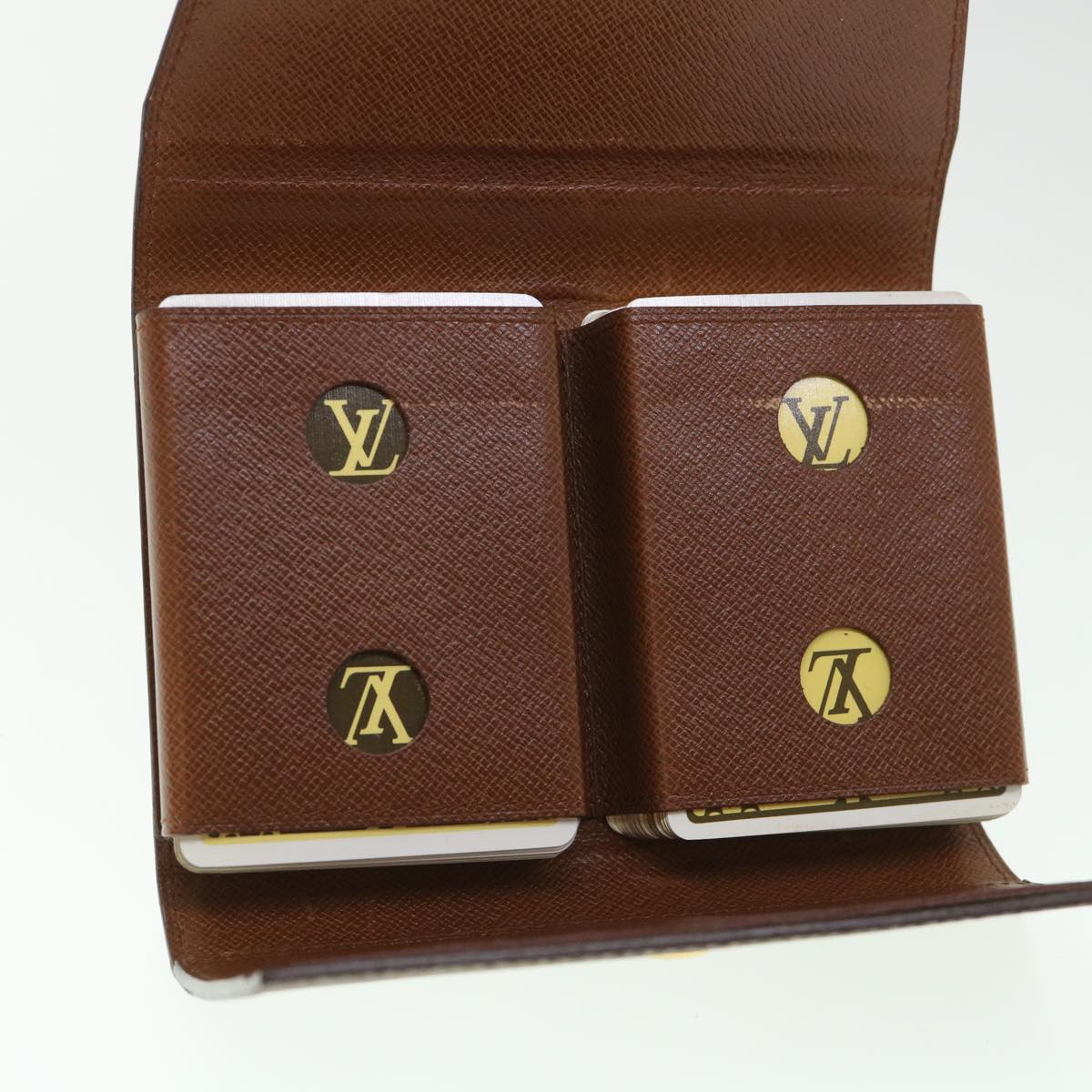 LOUIS VUITTON Monogram Playing Cards Case LV Auth bs8667