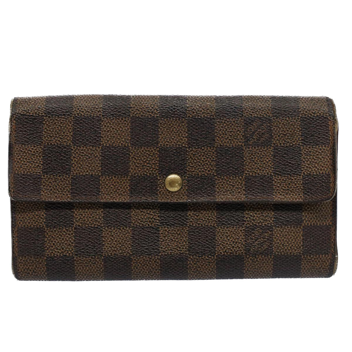 LOUIS VUITTON Monogram Epi Damier Ebene Wallet 5Set Black LV Auth bs8683