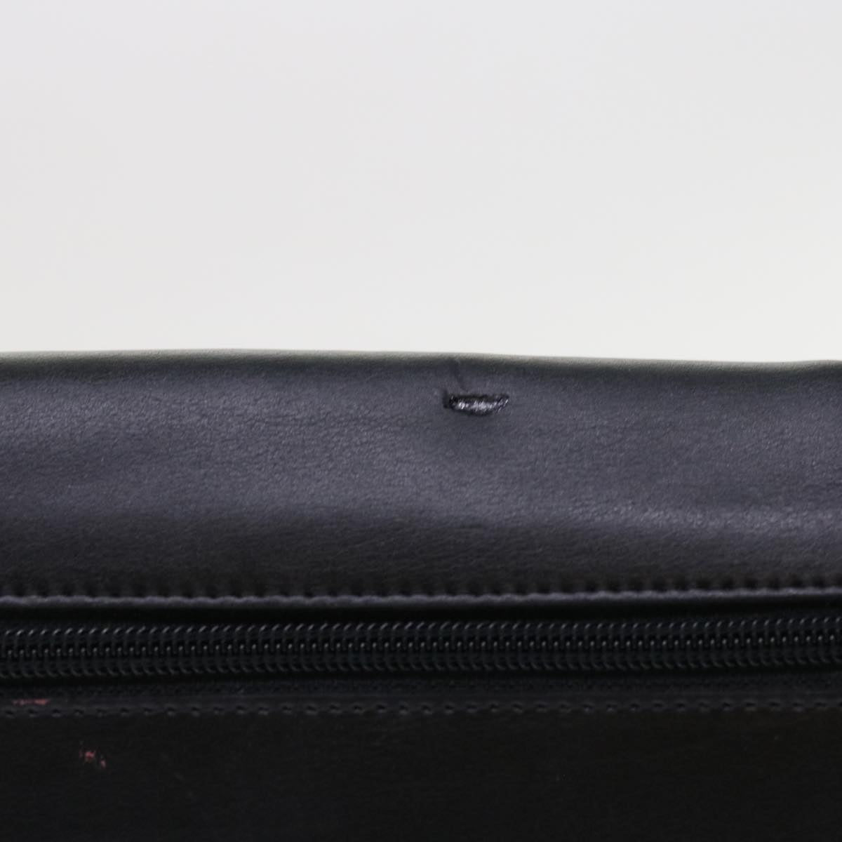 GIVENCHY Clutch Bag Leather Black Auth bs8725