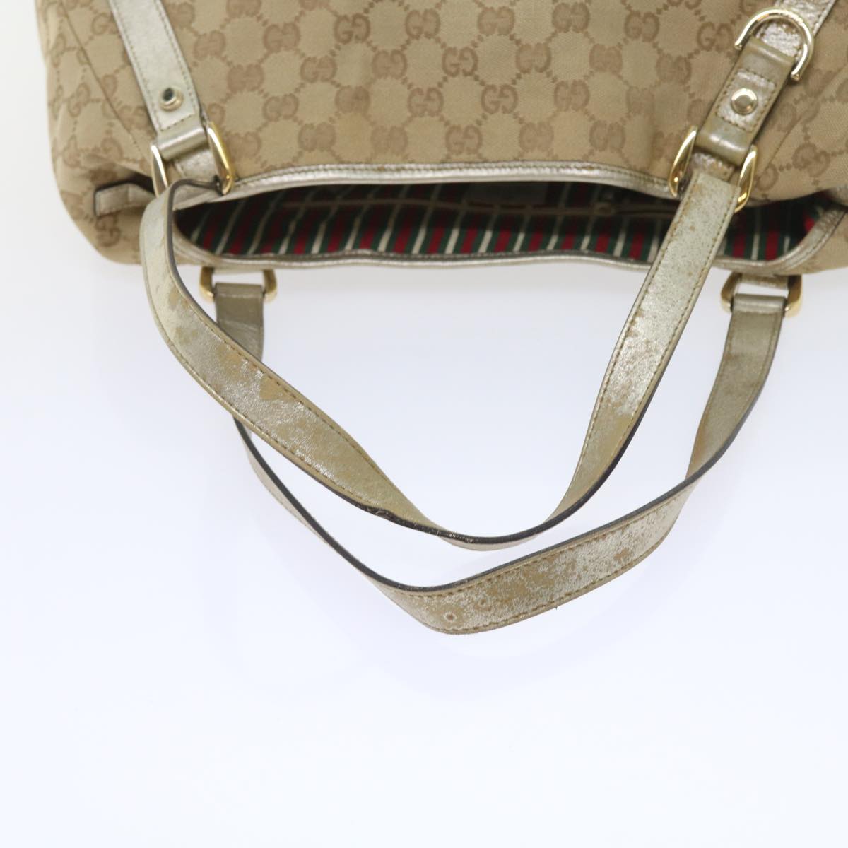 GUCCI GG Canvas Shoulder Bag Nylon Leather 3Set Beige Brown black Auth bs8794