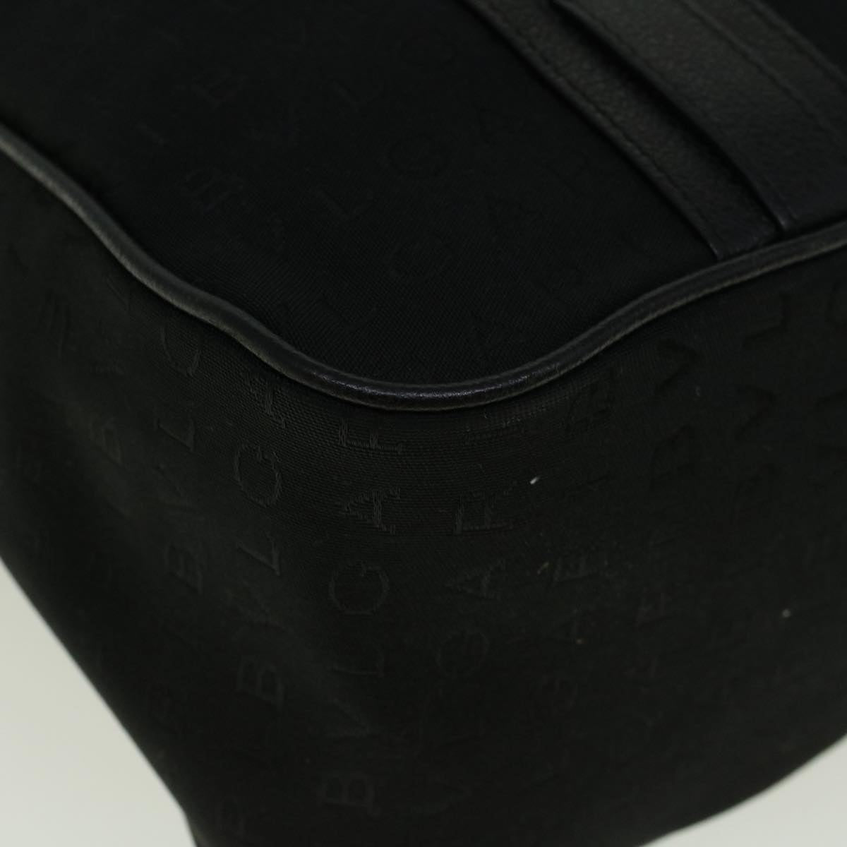 BVLGARI Tote Bag Canvas Black Auth bs8797