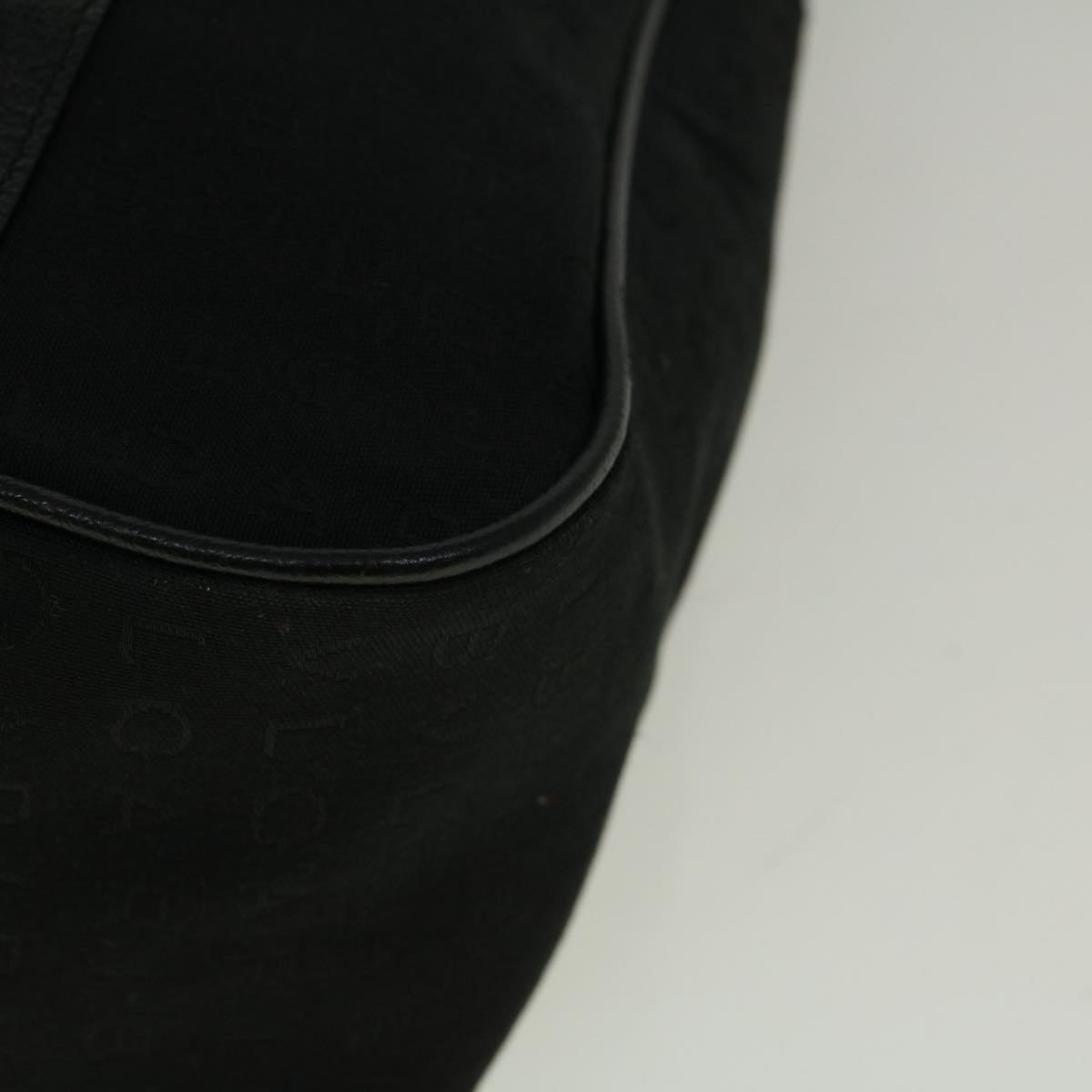 BVLGARI Tote Bag Canvas Black Auth bs8797