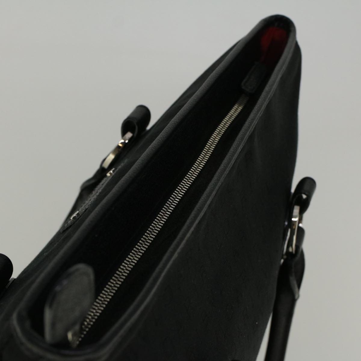 BVLGARI Tote Bag Canvas Black Auth bs8797