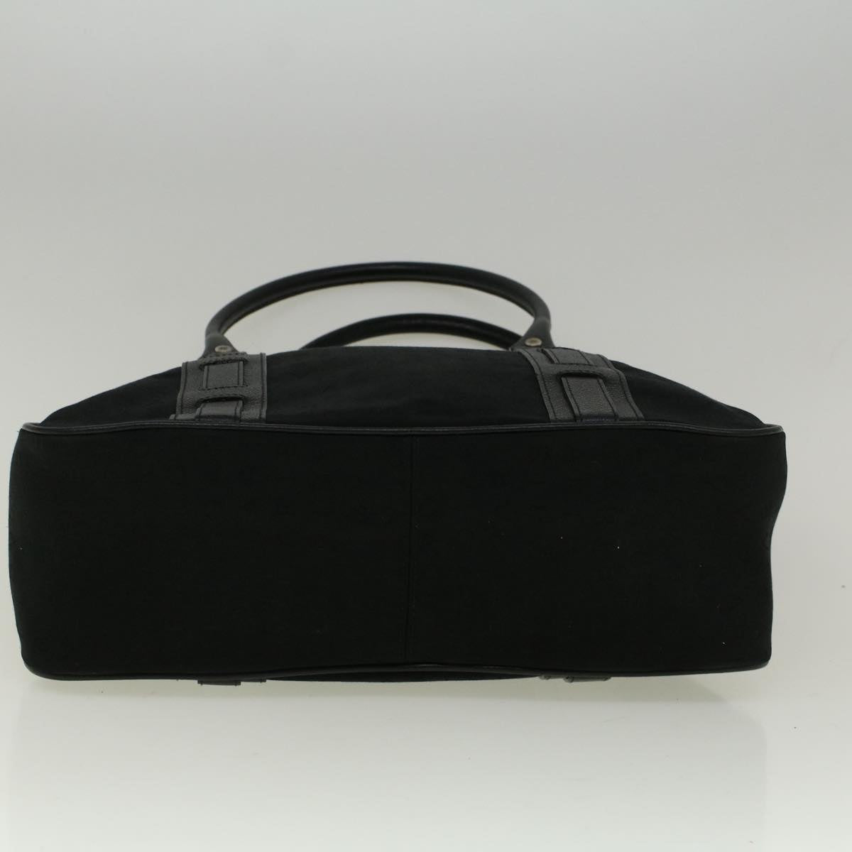 BVLGARI Tote Bag Canvas Black Auth bs8797