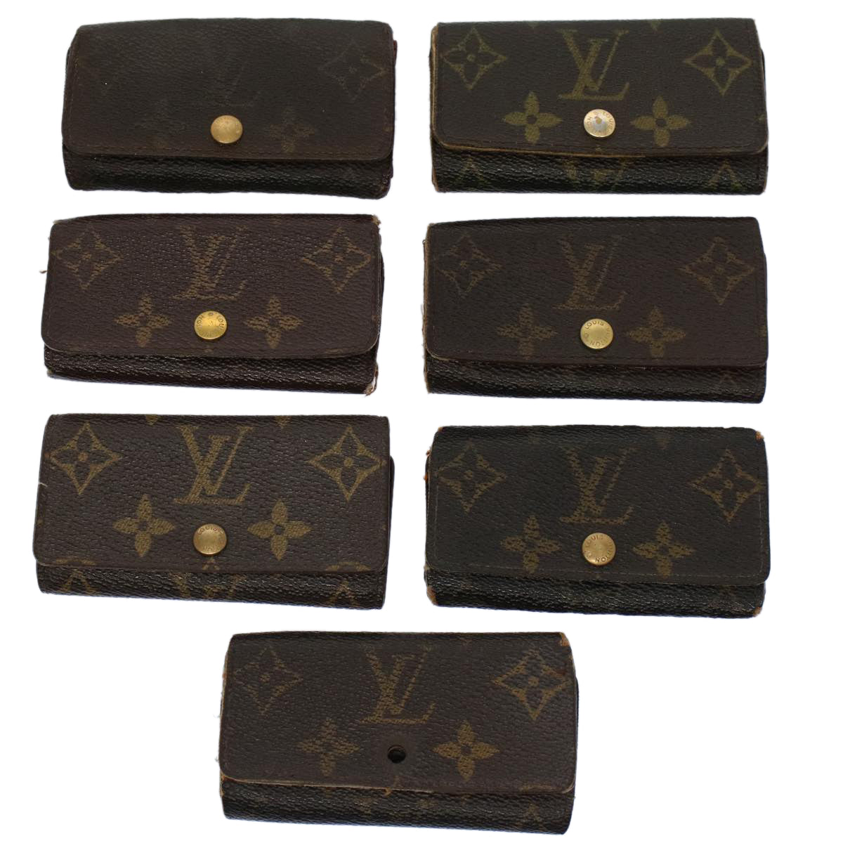 LOUIS VUITTON Monogram Multi Cles Key Case 7Set LV Auth bs8805