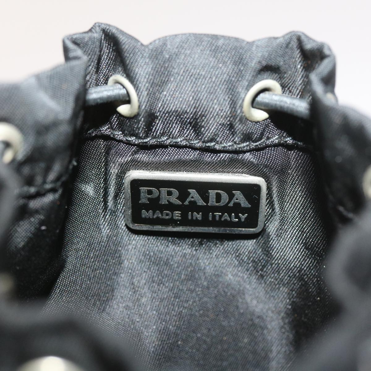 PRADA Pouch Nylon Black Auth bs8923