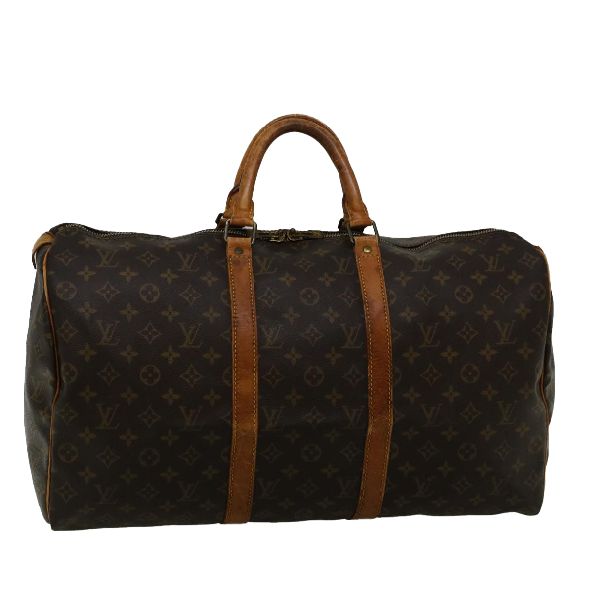 LOUIS VUITTON Monogram Keepall 50 Boston Bag M41426 LV Auth bs8937