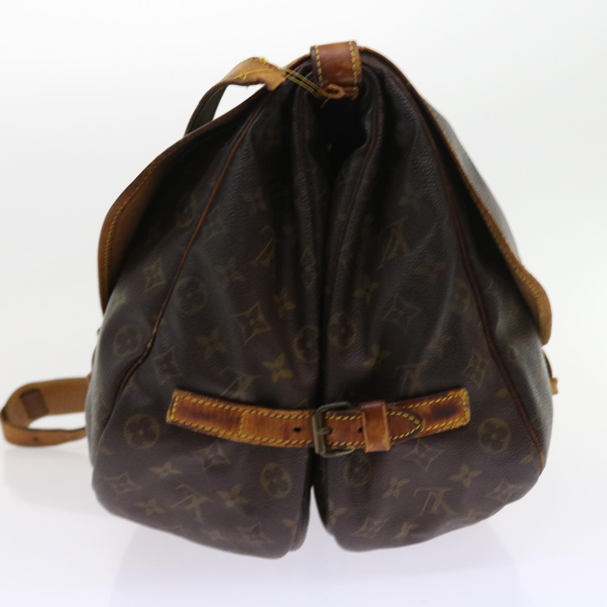 LOUIS VUITTON Monogram Saumur 35 Shoulder Bag M42254 LV Auth bs8963