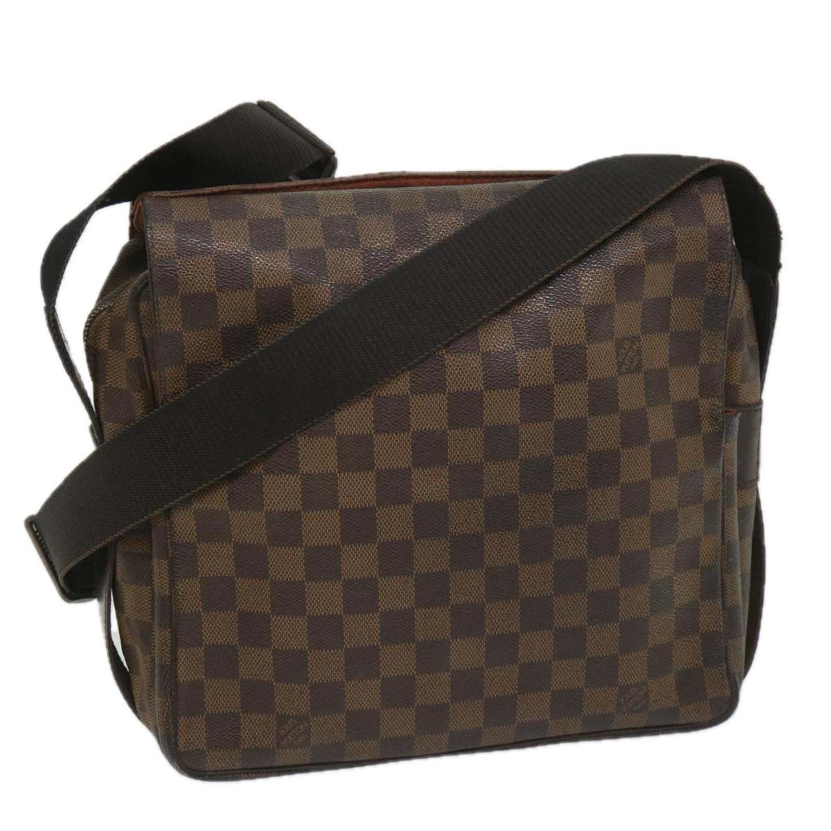 LOUIS VUITTON Damier Ebene Naviglio Shoulder Bag N45255 LV Auth bs9133