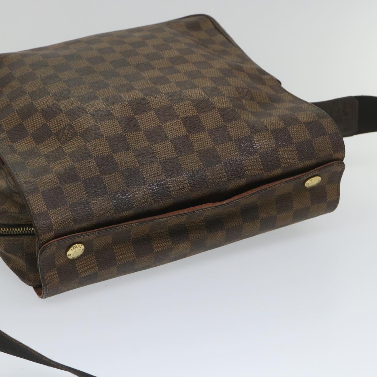 LOUIS VUITTON Damier Ebene Naviglio Shoulder Bag N45255 LV Auth bs9133