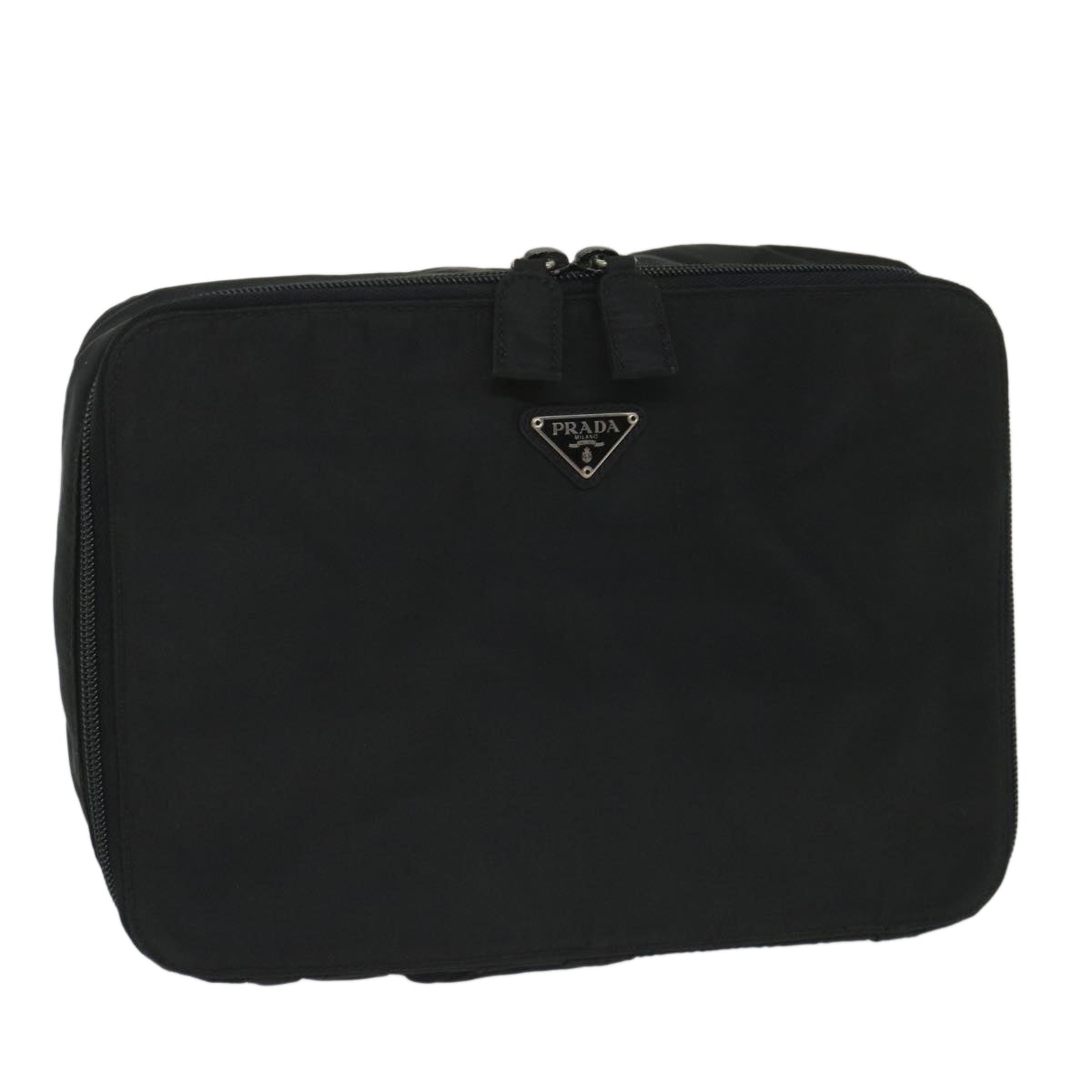 PRADA Pouch Nylon Black Auth bs9141