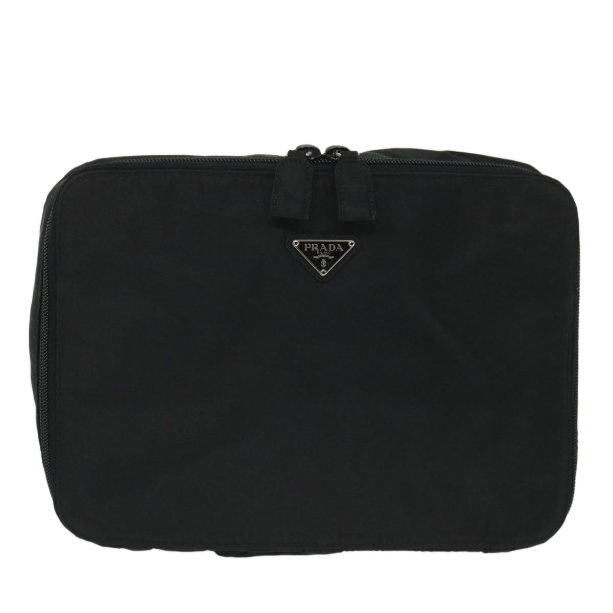 PRADA Pouch Nylon Black Auth bs9141