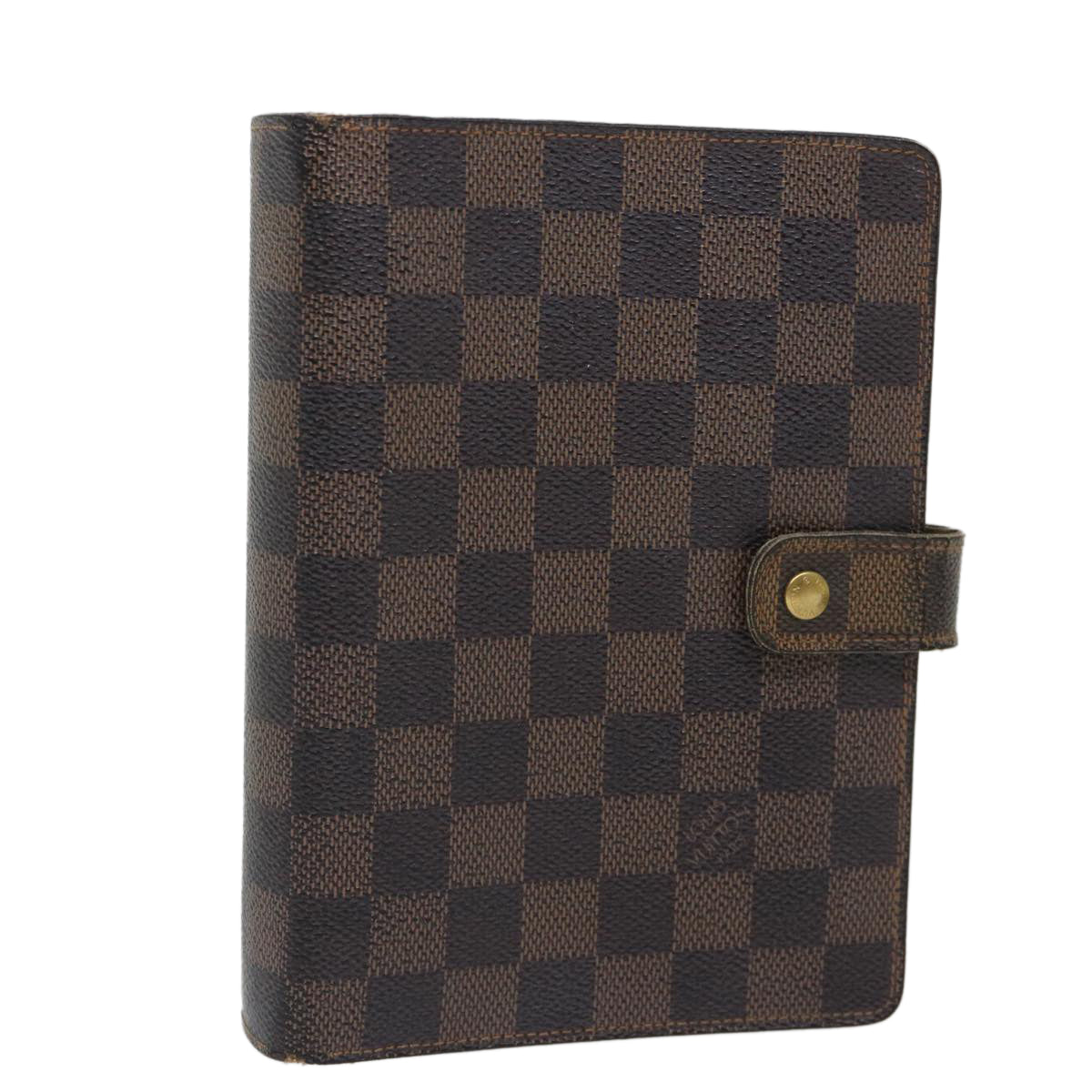 LOUIS VUITTON Damier Ebene Agenda MM Day Planner Cover R20240 LV Auth bs9163