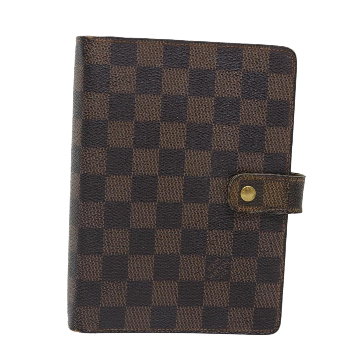 LOUIS VUITTON Damier Ebene Agenda MM Day Planner Cover R20240 LV Auth bs9163