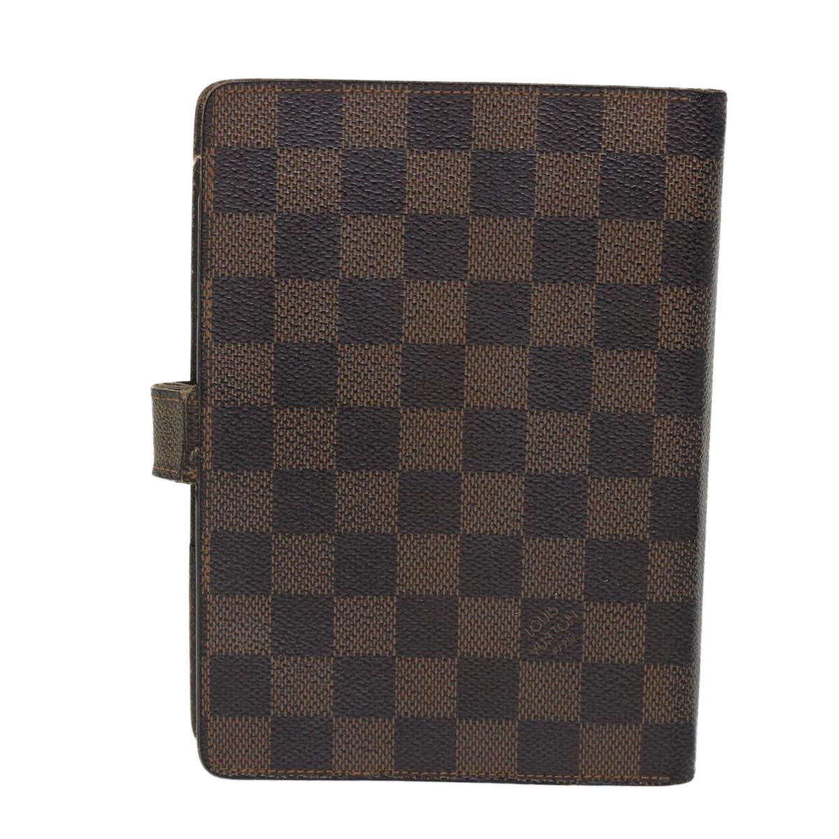 LOUIS VUITTON Damier Ebene Agenda MM Day Planner Cover R20240 LV Auth bs9163