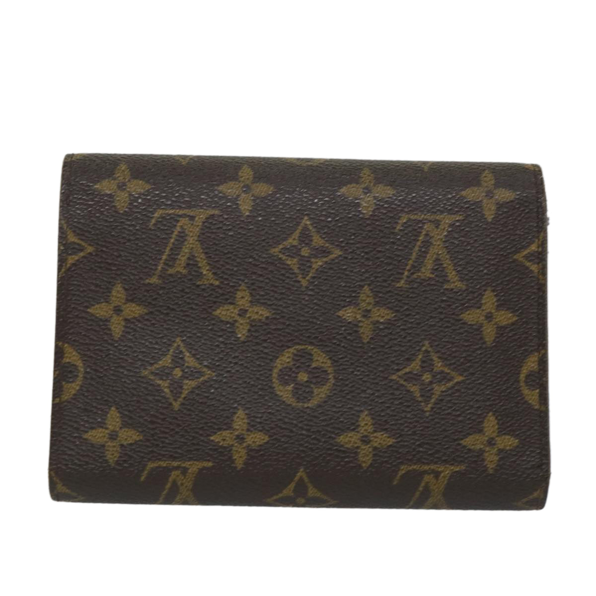 LOUIS VUITTON Monogram Porte Tresor Etui Chequier Wallet M61200 LV Auth bs9205