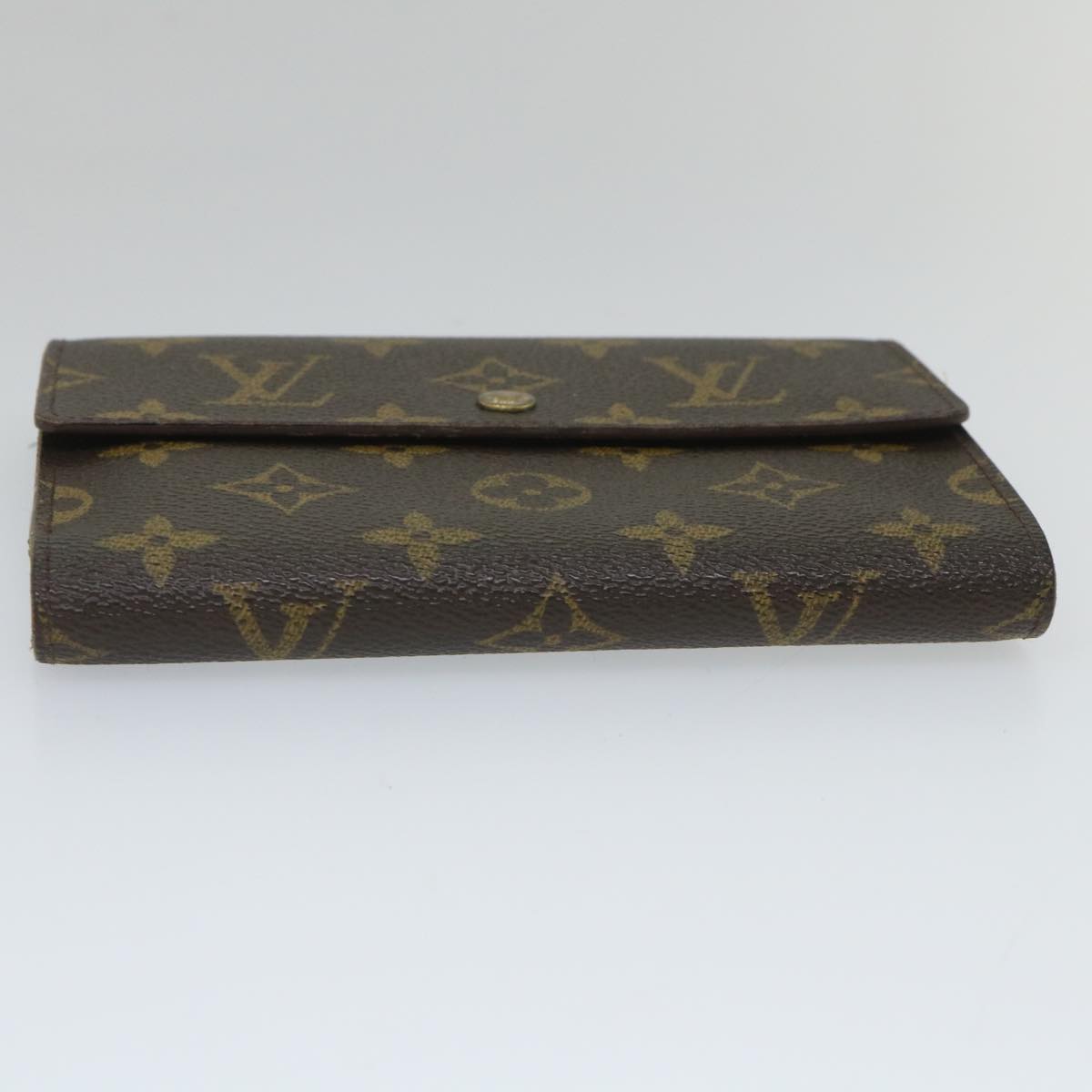 LOUIS VUITTON Monogram Porte Tresor Etui Chequier Wallet M61200 LV Auth bs9205