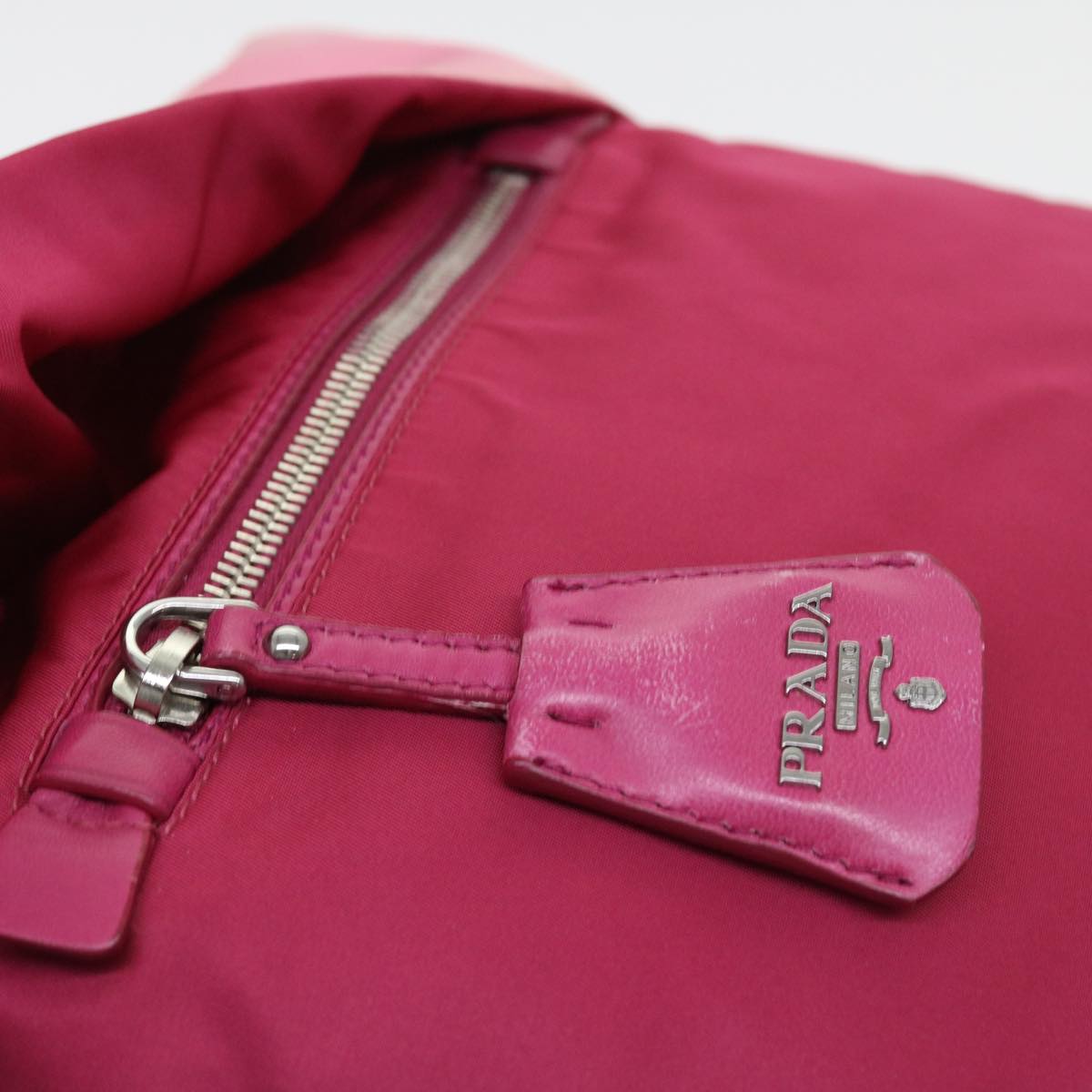 PRADA Hand Bag Nylon 2way Pink Auth bs9228