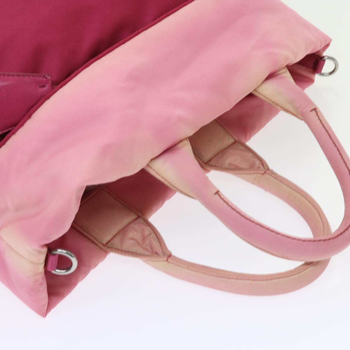 PRADA Hand Bag Nylon 2way Pink Auth bs9228