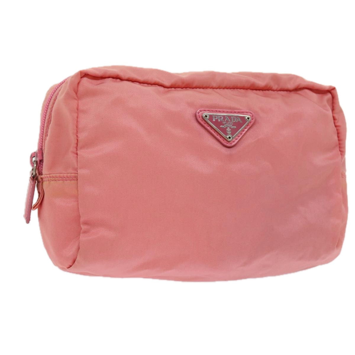 PRADA Pouch Nylon Pink Auth bs9264