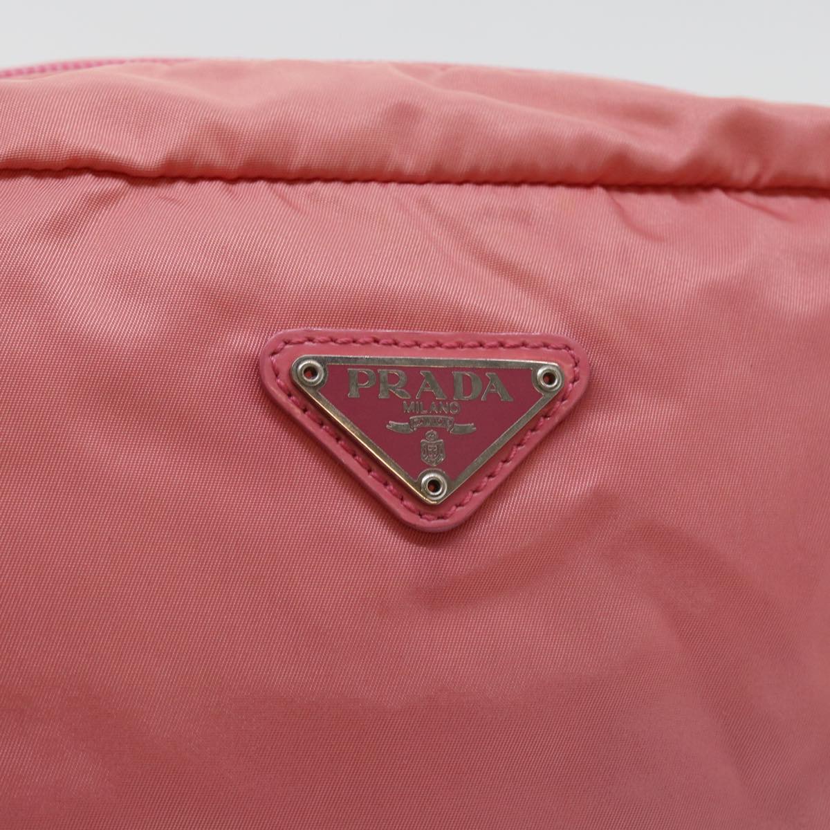 PRADA Pouch Nylon Pink Auth bs9264