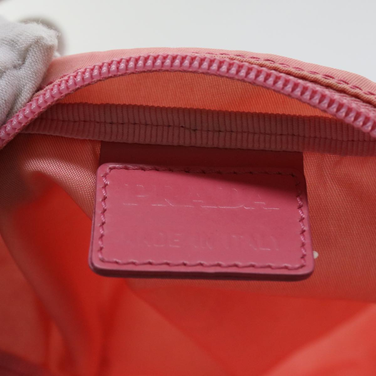 PRADA Pouch Nylon Pink Auth bs9264