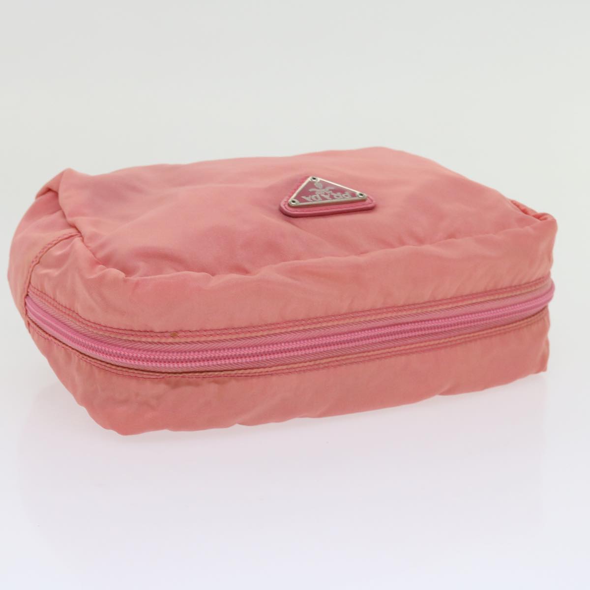 PRADA Pouch Nylon Pink Auth bs9264