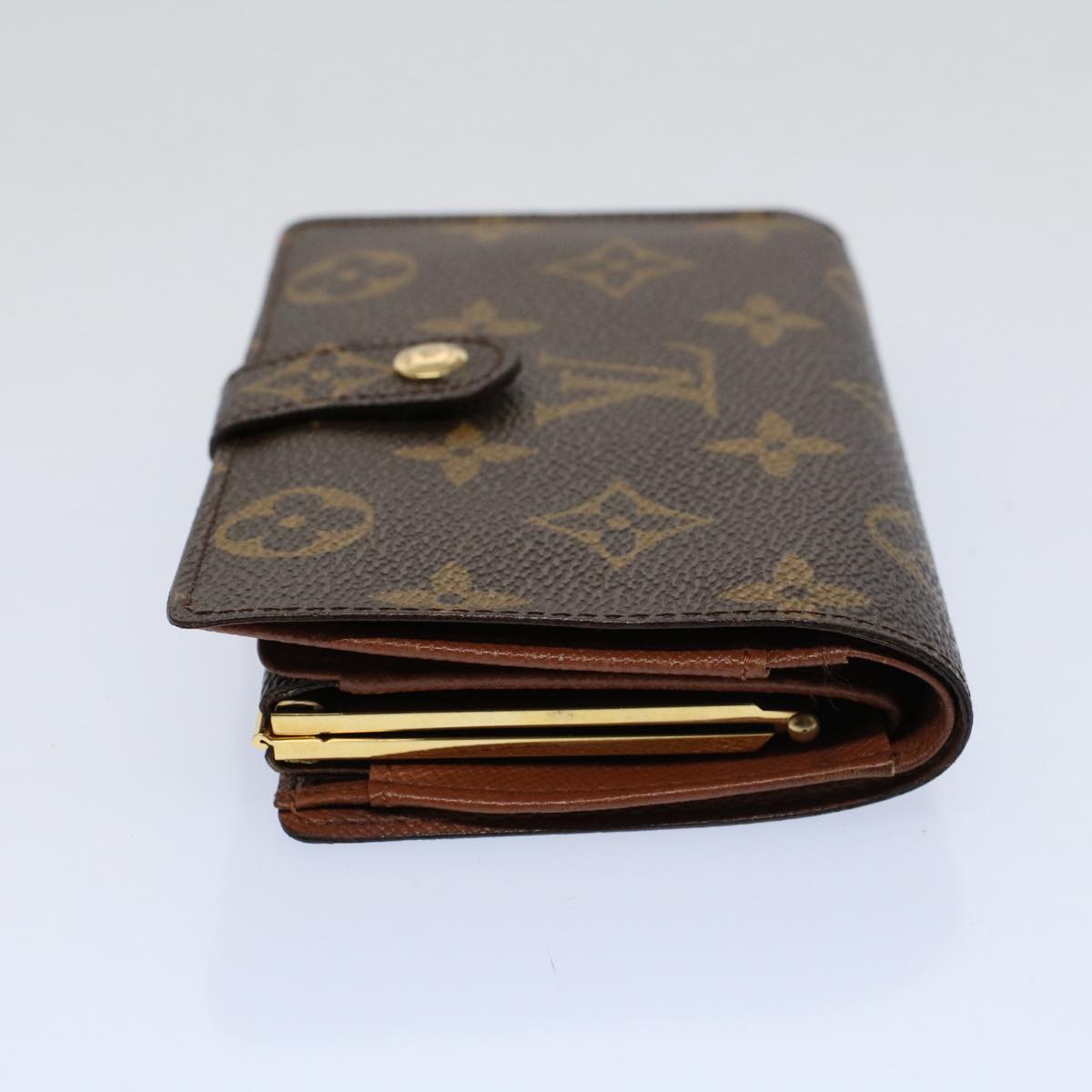 LOUIS VUITTON Monogram Porte Monnaie Billets Viennois Wallet M61663 Auth bs9312