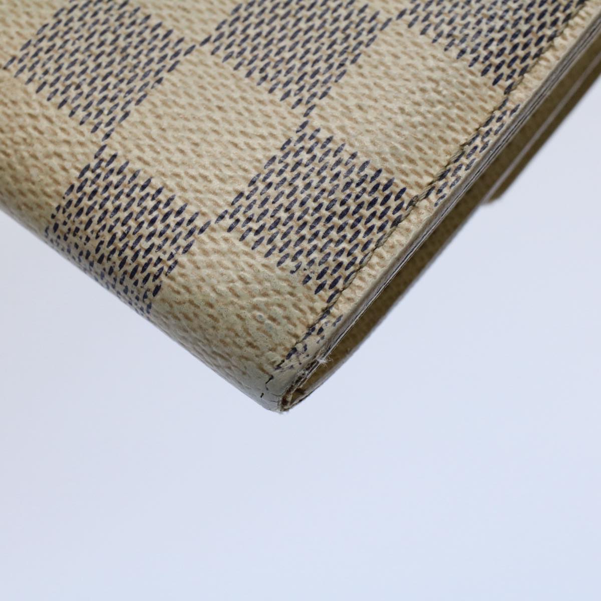 LOUIS VUITTON Damier Azur Portefeuille Sarah Long Wallet N63208 LV Auth bs9313