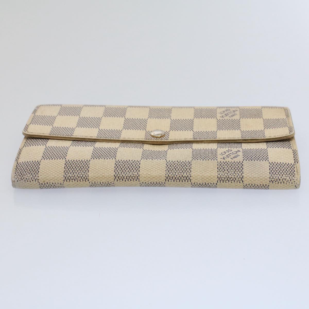 LOUIS VUITTON Damier Azur Portefeuille Sarah Long Wallet N63208 LV Auth bs9313