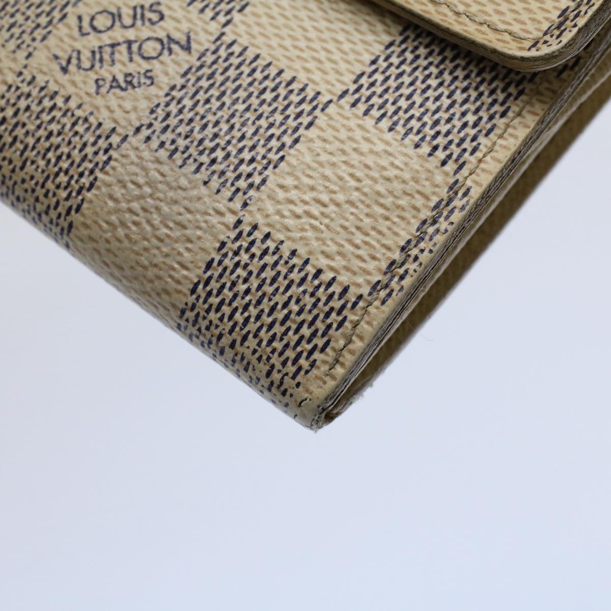 LOUIS VUITTON Damier Azur Portefeuille Sarah Long Wallet N63208 LV Auth bs9313