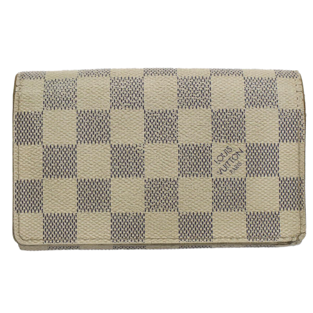 LOUIS VUITTON Damier Azur Portefeuille Tresol Wallet N61744 LV Auth bs9315