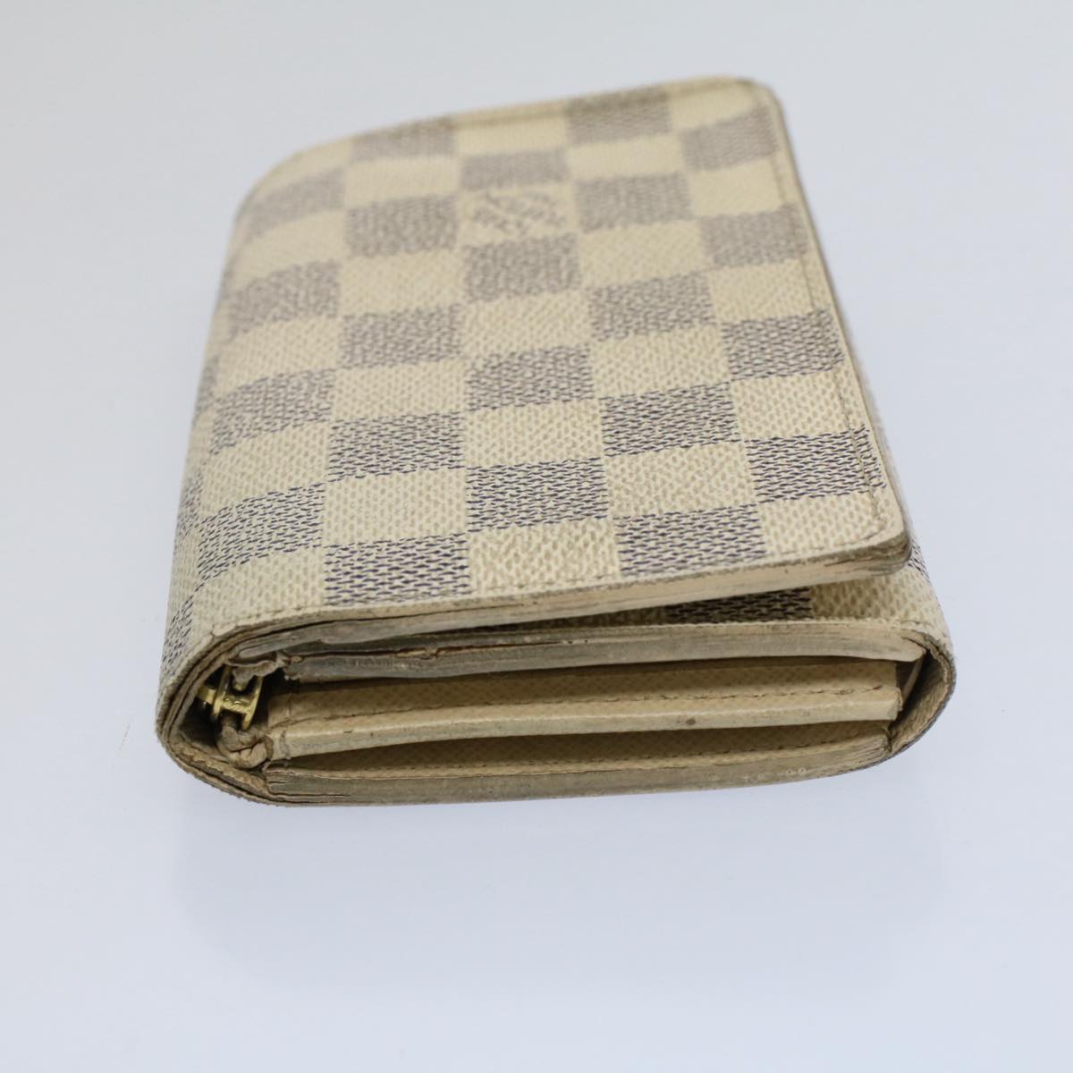 LOUIS VUITTON Damier Azur Portefeuille Tresol Wallet N61744 LV Auth bs9315