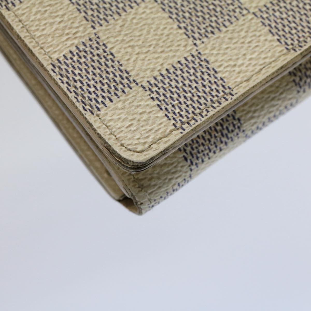 LOUIS VUITTON Damier Azur Portefeuille Tresol Wallet N61744 LV Auth bs9315