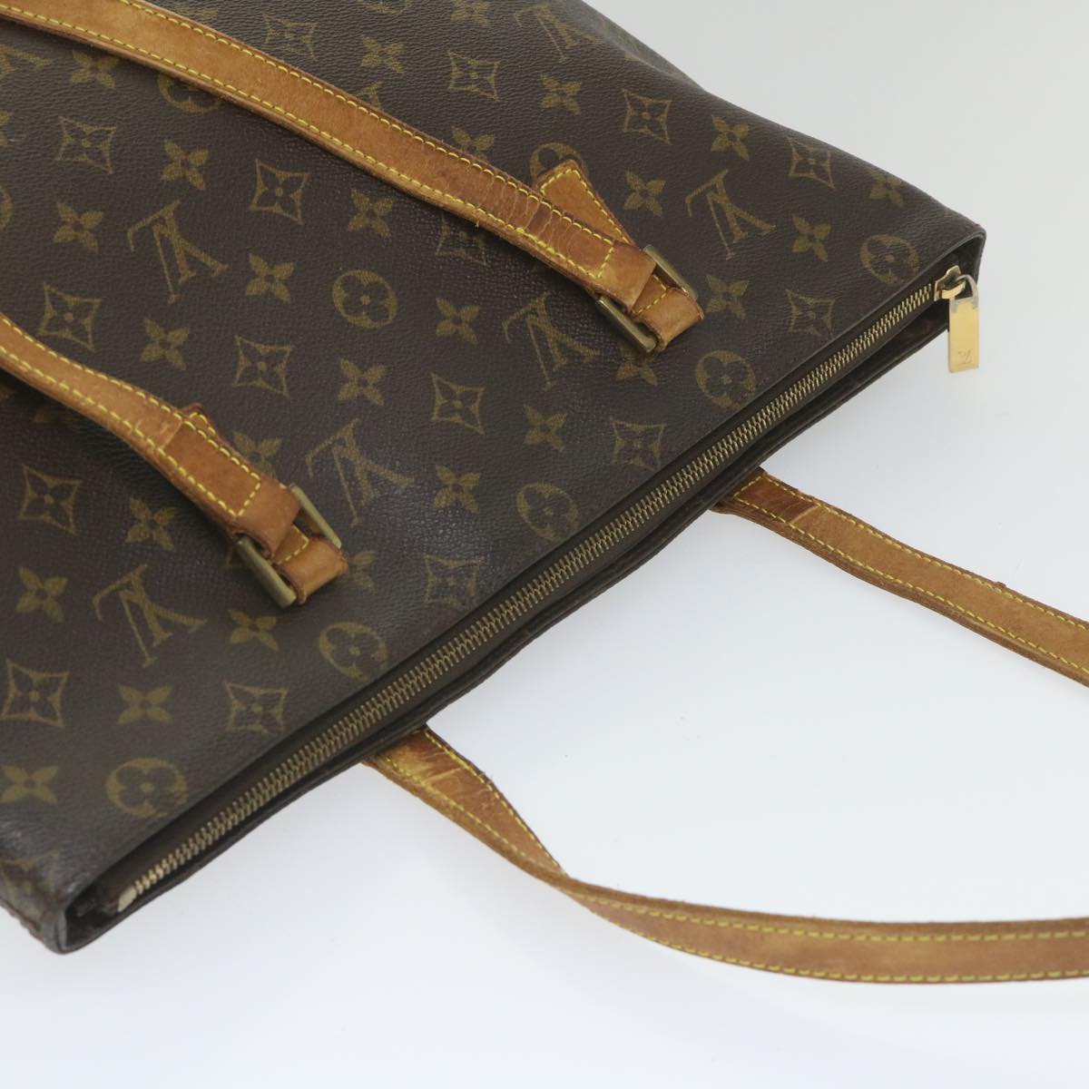 LOUIS VUITTON Monogram Cabas Mezzo Tote Bag M51151 LV Auth bs9376