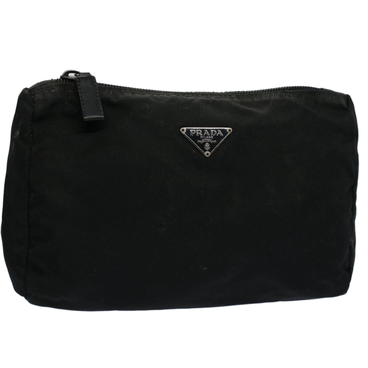 PRADA Pouch Nylon Black Auth bs9387