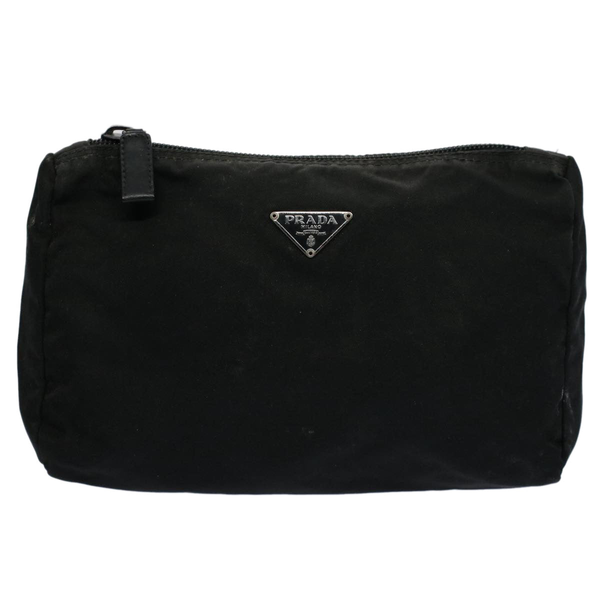 PRADA Pouch Nylon Black Auth bs9387