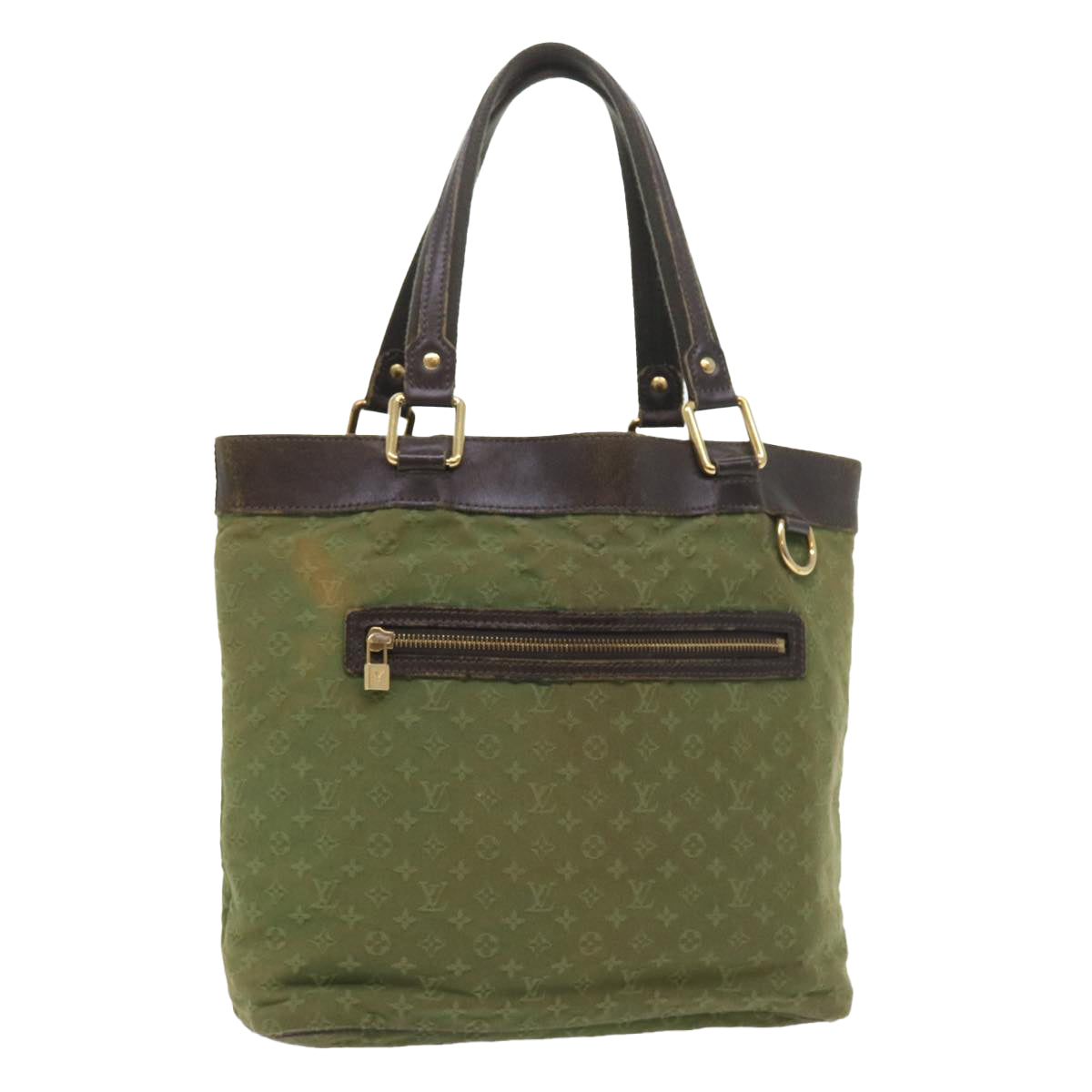 LOUIS VUITTON Monogram Mini Lucille PM Hand Bag TST Khaki M92682 LV Auth bs9428