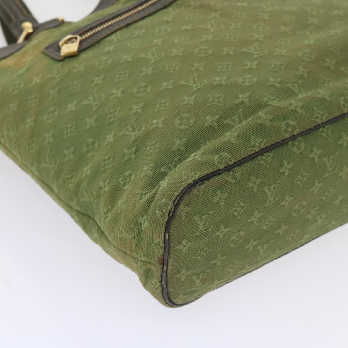 LOUIS VUITTON Monogram Mini Lucille PM Hand Bag TST Khaki M92682 LV Auth bs9428