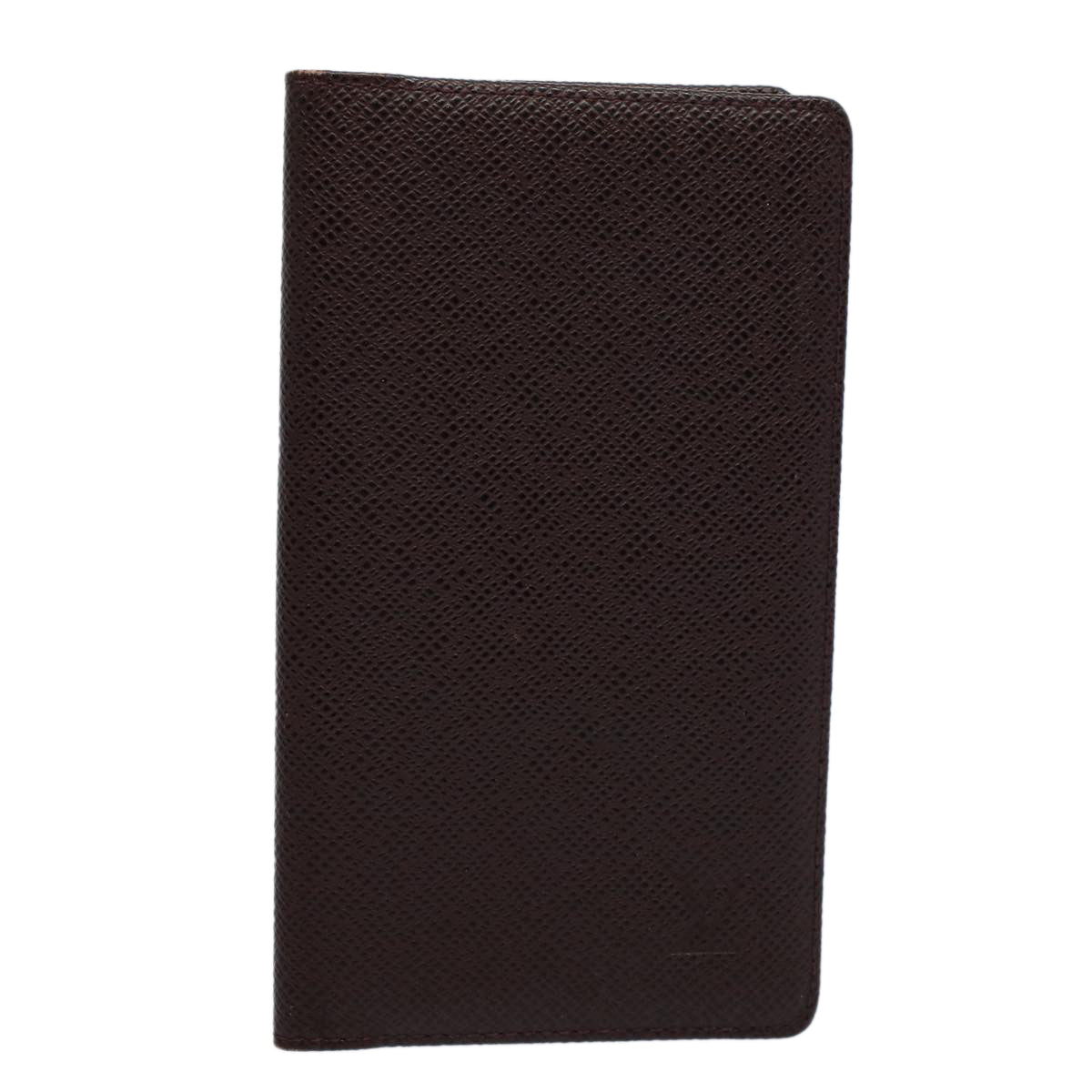 LOUIS VUITTON Taiga Leather Agenda Poche Note Cover Grizzly R20430 Auth bs9455